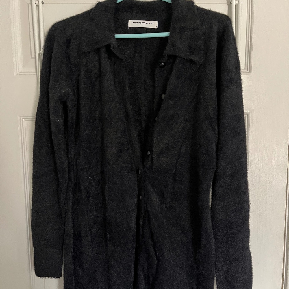 Amanda uprichard black fuzzy romper.  Size medium